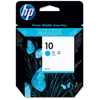 Hewlett Packard [HP] No. 10 Inkjet Cartridge Page Life 1750pp 28ml Cyan Ref C4841A