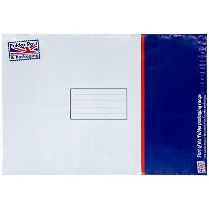Pukka Post & Packaging Poly Mailing Bags, Peel and Seal, Size 7 510mmx680mm, Opaque, Pack of 5
