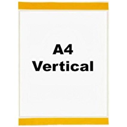 Beaverswood Self-Adhesive Industrial Strength Document Pockets, A4, Vertical, Clear, Pack of 10
