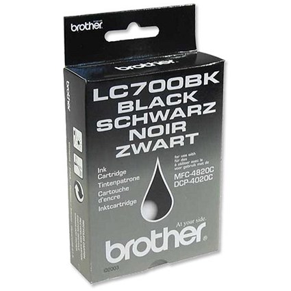 Brother Fax Inkjet Cartridge Black for MFC4820C Ref LC700BK