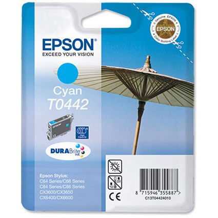 Epson T0442 Cyan DURABrite Inkjet Cartridge