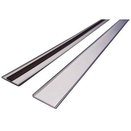 Beaverswood Magnetic Ticket Holder With Card Insert For Shelving and Racking, H38mmxW1000mm, Pack of 10