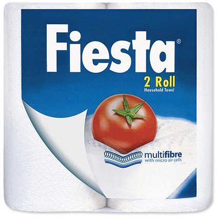 Fiesta Quilted Kitchen Towels / 2-Ply / 2 Rolls of 55 Sheets