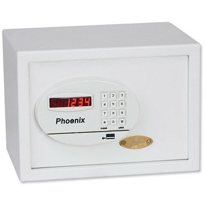 Phoenix Saracen Safe Cash Valuables 8 Digit Electronic Lock 14L 10kg W350xD250xH250mm Grey Ref SS0935E