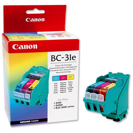Canon InkJet Cartridge Colour for BJC6000 S450 S4500 Ref BC-31E