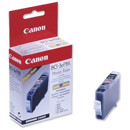 Canon Ink Tank Photo Black for BJC3000 6000 S400 S450 S4500 Ref BCI3EPBK