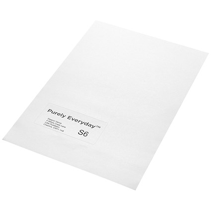 Purely Everyday A4 Single Integrated Label S6 One Integral Hotmelt Label 100 x 45mm White (Pack 1000) Purely Everyday A4 Single Integrated Label S6 One Integral Hotmelt Label 100 x 45mm White (Pack 1000)