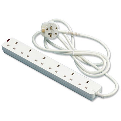 Eurosonic Extension Lead 6-Way 2m