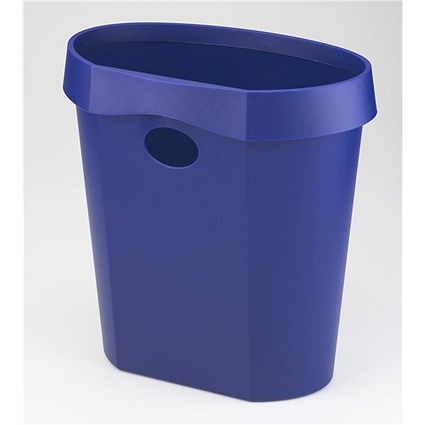 Avery DR500 Waste Bin, Rim Flat Back, 18 Litres, W350xD250xH340mm, Blue