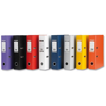 Elba Lever Arch File PVC 70mm Spine A4 Assorted [Pack 10]