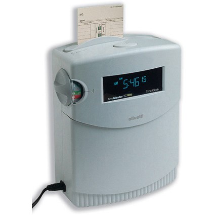 Olivetti Electronic Time Clock / Printing Day and Date / 12 or 24 Hour
