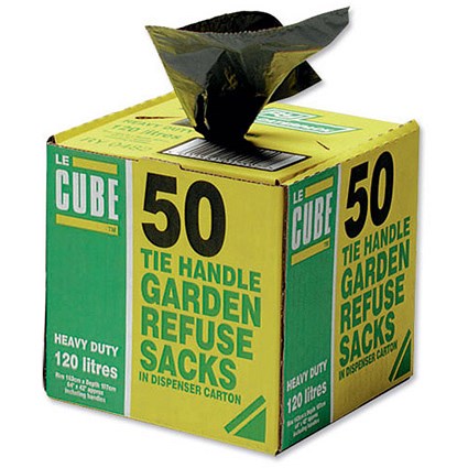 Robinson Young Le Cube Tie Handle Garden Refuse Sacks 120 Gauge 1630x1070mm 50]