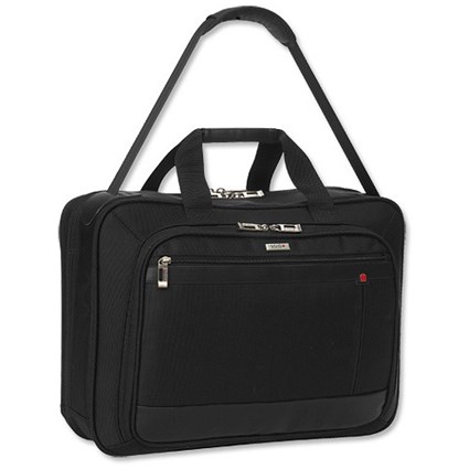 Solo Smart Strap Laptop Case 15.4 inch Padded Ballistic Nylon Retractable Shoulder Strap Black