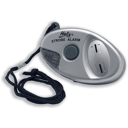 Helix Personal Strobe Alarm 105dB Siren Rip-cord Activation with Integral Torch