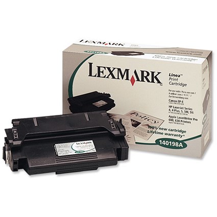 Lexmark Linea Laser Toner Cartridge Page Life 6800pp Black [for HP 4 4plus 4Mplus 5 5M 5N] Ref 140198A