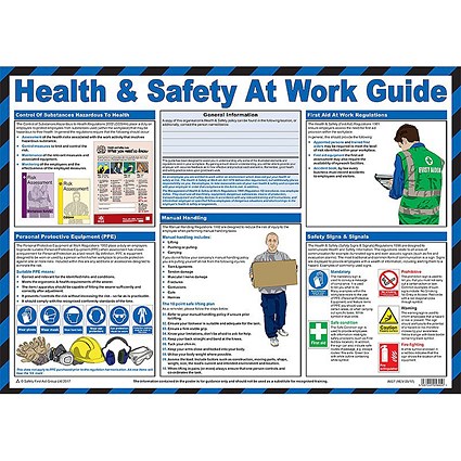 Health & Safety At Work Laminated Guidance Poster A2 -