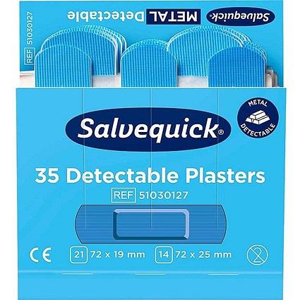 Cederroth Salvequick Pilferproof Blue Plasters Refill (Pack 210) -