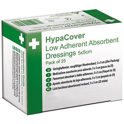 HypaCover Low Adherent Absorbent Dressing 5 x 5cm (Pack 25) -