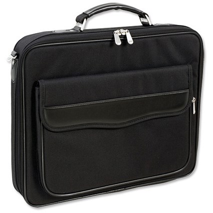 Masters New Nylon Computer Case with Organiser and Document Pocket PU Trim for 17.4 inch Black