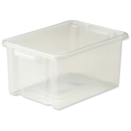 Strata Storemaster Midi Crate, 14.5 Litre, Clear