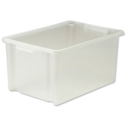 Strata Storemaster Jumbo Crate, 48.5 Litre, Clear