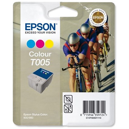 Epson T005 Inkjet Cartridge Cyclist Page Life 570pp Colour Ref C13T00501110