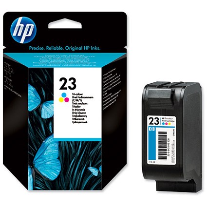 Hewlett Packard [HP] No. 23 Inkjet Cartridge Page Life 320pp 15ml Tri Colour Ref C1823G
