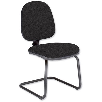 Trexus Office Visitors Chair Medium Back H300mm Seat W460xD430xH480mm Charcoal