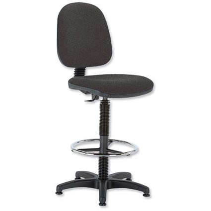 Trexus Office Operator Chair High Rise Medium Back H300mm W460xD430xH680-820mm Charcoal