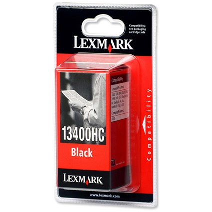Lexmark Inkjet Cartridge Page Life 600pp Black Ref 13400HC