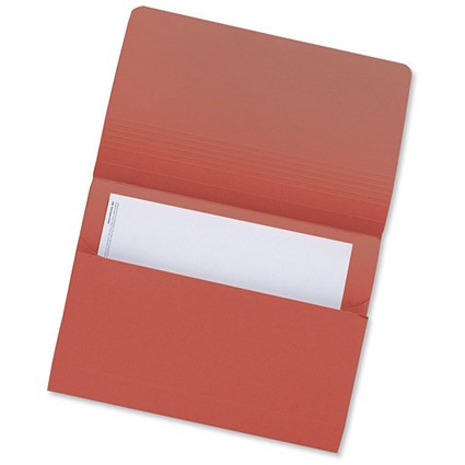 Concord Probate Wallet 315gsm Capacity 75mm Foolscap Red [Pack 25]