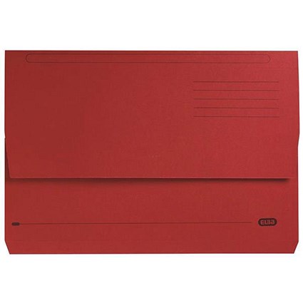 Elba StrongLine Document Wallets, 320gsm, Foolscap, Bordeaux, Pack of 25
