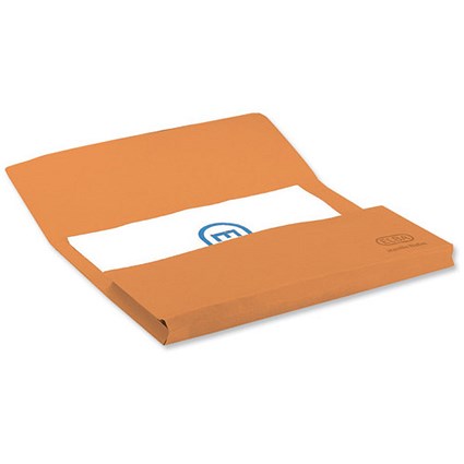 Elba Bright Manilla Document Wallet 285gsm Capacity 32mm Foolscap Orange Ref 100090269 [Pack 25]