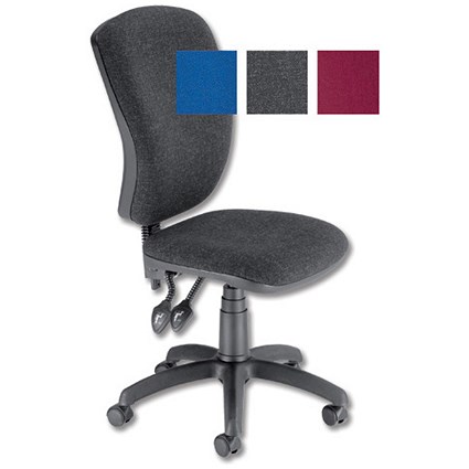 Trexus Flair Operator Chair Permanent Contact Back H440mm W435xD455xH450-580mm Charcoal