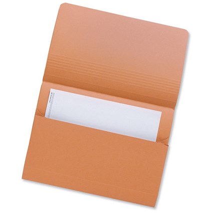 Concord Probate Wallet 315gsm Capacity 75mm Foolscap Orange [Pack 25]