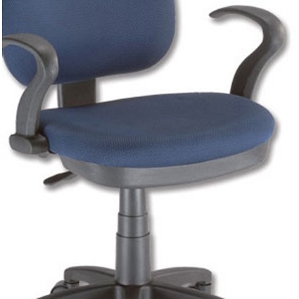 Influx Vitalize Task Armchair De Luxe with Adjustable Arms High Back H640mm W490xD470xH430-550mm Blue