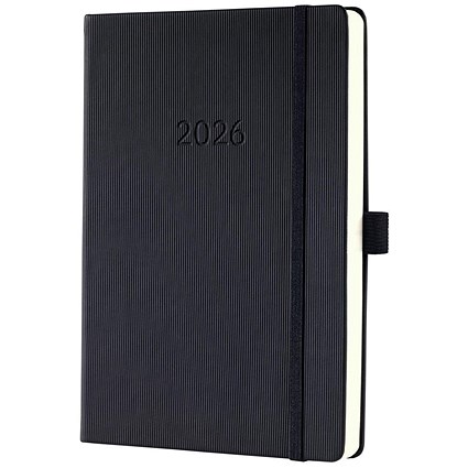 Sigel Conceptum Diary 2026 A5 Day Per Page Hardcover Black -
