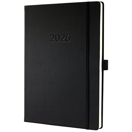 Sigel Conceptum Diary 2026 A4+ Week To View Vertical Black -