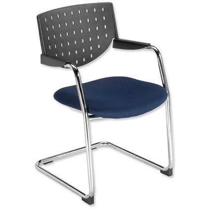 Influx Vitalize Visitors Armchair Cantilever Back H320mm W450xD480xH450mm Blue [Pack 2]
