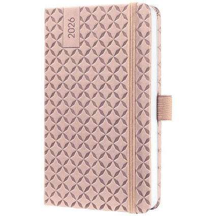 Sigel Jolie Diary 2026 A6 Hardcover Pearl Rose -