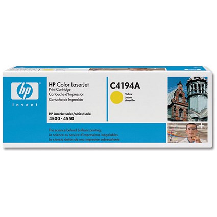 Hewlett Packard [HP] Laser Toner Cartridge Page Life 6000pp Yellow Ref C4194A