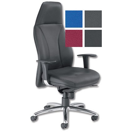 Trexus Posture Executive Armchair Very High Back H750mm Seat W535xD495xH430-540mm Leather Black