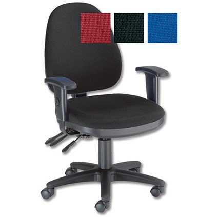Trexus Dunedin Operator Chair Heavy-duty Asynchronous Back H480mm W480xD470xH445-580mm Charcoal