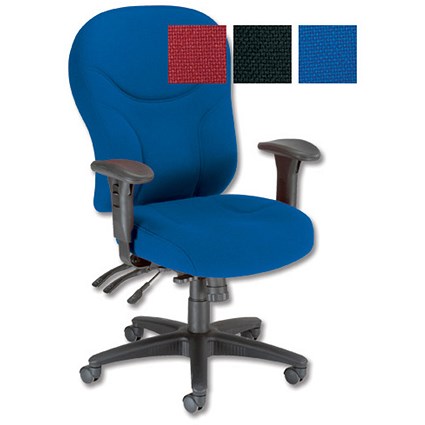 Trexus Christchurch Operator Chair Heavy-duty Asynchronous Back H610mm W520xD500xH480-580mm Blue