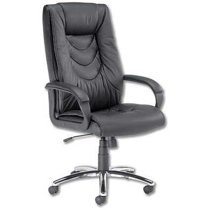 Sonix Philadelphia Manager Armchair Back H720mm W540xD480xH460-570mm Leather Black