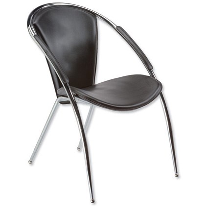 Sonix Toledo Visitors Chair H450mm W500xD440xH440mm Black