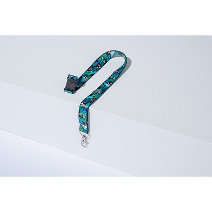 Avery Recycled Tropical Pre-Printed Lanyard with 2cm Wide Carabiner (Pack 1) - R4828T-1