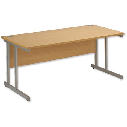 Trexus Plus Desk Cantilever Rectangular W1600xD800xH725mm Oak