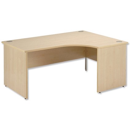 Trexus Plus Classic Panel-end Desk Radial 1600mm Right-hand W1600xD1200xH725mm Maple