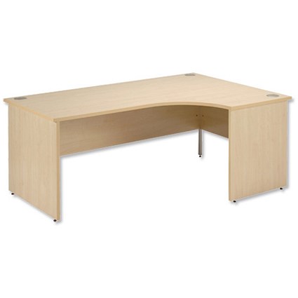 Trexus Plus Classic Panel-end Desk Radial 1800mm Right-hand W1800xD1200xH725mm Maple